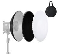 Soonpho Piatto di bellezza standard con griglia a nido d'ape, con diffusore bianco calzino e borsa, per Bowens Mount Studio Strobe Flash Light come Neewer VC400HS VE300 Godox AD200 AD180 AD360