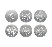 Soonpho - Set di 6 pezzi GOBO rotondi, piastra in metallo da 66 mm con diversi modelli, funziona con attacco per faretti Godox SA/VSA e Snoot ottico Soonpho OT1 Pro II III per creare diversi effetti di illuminazione