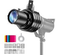 Soonpho Snoot ottico conico con supporto Bowens per fotografia, in lega di alluminio, proiettore GOBO, sensore ottico con 5 filtri di colore e 10 gobos per monolight LED Spotlight Studio