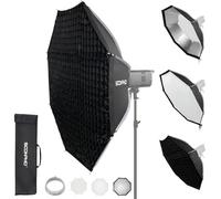Soonpho Softbox ottagonale da 120 cm, Softbox Bowens a sgancio rapido con griglia a nido d'ape, diffusori di luce, borsa per Godox SL60W, SL60IID, SL60IIBI, per Neewer CB60B, FS150B, CB100C, per