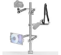 Soonpho SP-T11 Treppiede da Tavolo per Telecamera Treppiede Testa Alta con 3 Pezzi Braccio Flessibile Supporto per Telefono Cellulare,Clip per Tablet,Microfono e Testa a Sfera for Live (Kit A)