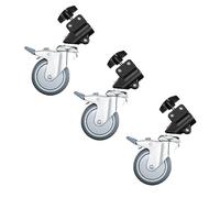 Soonpho Stativo Fotografico Rotelle Girevole per Supporto Resistente per Luce,Set di Ruota Professionale in Stativo,interamente in metallo Compatibile con Stativo in Lega di Alluminio da 22mm Diametro