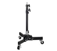 Soonpho Supporto per Illuminazione Fotografica con Rotelle, Cavalletto Stativo Regolabile da 9.5 a 33.86'' per ripresa di piccoli oggetti, riflettori, luce di fondo & Softbox Monoluci (Nero)