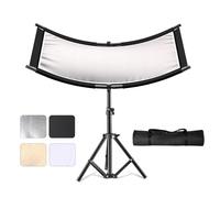 Soonpho U Clamshell Riflettore di Luce Diffusore a Conchiglia forma di U 110x50cm con Borsa e Staffa per il Trasporto,riflettori curvi a forma di U,nero/bianco/oro/argento per studio fotografico