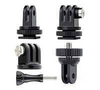 SOONSUN Kit di montaggio per treppiede con adattatore di conversione da 1/4"-20 e attacco a scarpa fredda con filettatura da 1/4", compatibile con GoPro Hero 13 12 11 10 9 8 7 6 5, DJI Osmo, AKASO