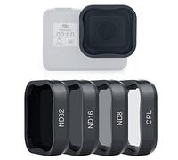 SOONSUN ND Filter Kit for GoPro Hero 5/6/7 Black, 4-Pack (ND8, ND16, ND32, CPL), Multi-Coated Optical Glass Neutral Density & Polarizer Lens Filter with Storage Case
