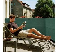 Soontrans Pannello per recinzione da balcone, 1,2 x 10 m, ombra per la pace della mente, rete ombreggiata in HDPE, protezione dai raggi UV, copertura per balcone con fascette per griglia e ringhiere