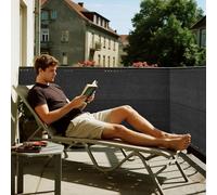 Soontrans Pannello per recinzione da balcone, 1,5 x 10 m, ombra per la pace della mente, rete ombreggiata in HDPE, protezione dai raggi UV, copertura per balcone con fascette per griglia, ringhiere