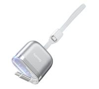 SooPii Cavo USB C Retrattile Monodirezionale 240W con Vano magnetico,Argento