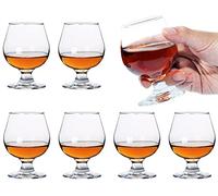 Soopiiso Bicchieri da shot da 150 ml, set di 6 graziosi bicchieri da brandy cognac, trasparenti da shot, mini bicchiere da brandy