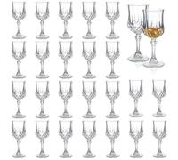 Soopiiso Set di 24 bicchieri da liquore, 50 ml, bicchierino da shot con stelo, per tequila e sherry