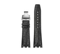 sooponu Cinturino adattatore rapido per orologio da uomo MAURICE LACROIX AIKON AI6008 AI6007 AI6038 AI6058 in pelle(Black-steel buckle,AI6008)
