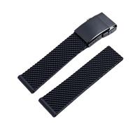 sooponu Cinturino in gomma per Breitling Avenger Super Ocean Heritage Yellow Wolf Blackbird Reconnaissance(Black shiny black,24mm)