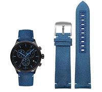 sooponu Cinturino in nylon per orologio da uomo MIDO Ocean Star M042 Commander M026.629, 22 mm(Sapphire blues)