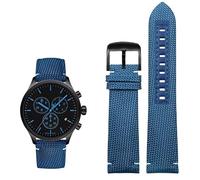 sooponu Cinturino in nylon per orologio da uomo MIDO Ocean Star M042 Commander M026.629, 22 mm(Sapphire blueb)