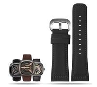 sooponu Cinturino in pelle di vacchetta per Sevenfriday Q203 M203 P1 P2 S2 M2 Q2 03 01 02(Dark grey-silver)