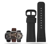 sooponu Cinturino in pelle di vacchetta per Sevenfriday Q203 M203 P1 P2 S2 M2 Q2 03 01 02(Dark grey-black)