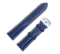 sooponu Cinturino in pelle italiana per Breitling Pilot Avenger Chronomat Superocean Heritage Series(Blue letter silver 1,22mm)