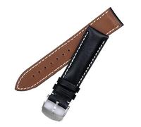 sooponu Cinturino in pelle italiana per Breitling Pilot Avenger Chronomat Superocean Heritage Series(Black brown letter silver,22mm)