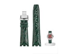 sooponu Cinturino in pelle per orologio Maurice Lacroix AIKON AI6007 1108 AI6058 AI6008 con cinturino a sgancio rapido in acciaio inossidabile con giunto metallico(Greens,For Al6007 AI1108)