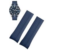 sooponu Cinturino in silicone per Mido Navigator Ocean Star Calibre 80 M026430a M026608a Starfish M011430A per Citizen Cinturino in gomma(Blue-no clasp)