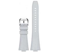 sooponu Cinturino per orologio in gomma a sgancio rapido per Tissot PRX T137.407/T137.410 Super Player 40mm Bracciale convesso per orologio da uomo(White)