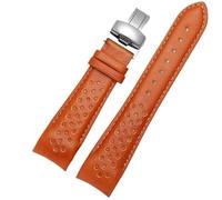 sooponu Cinturino per orologio in pelle di vacchetta con interfaccia curva per Mido Multifort M025.407 M025.627 M005.430(Brown-Silver,23mm)