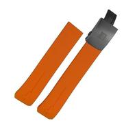 sooponu Per Tissot T-TOUCH T013 T048 T047 T033T04 Cinturino per orologio in gomma siliconica morbida arancione nero impermeabile(Orange Black)