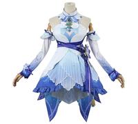 SOOYOOYOO Costume Cosplay Nilou Abito Fantasia in Blu e Bianco con Dettagli Floreali e Farfalla per Convention Halloween e Carnevale (Femmina,XXL)