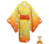 SOOYOOYOO Costume Da Cosplay Per Agatsuma Zenitsu Con Stampa Digitale Tessuti Confortevoli Outfit Regalo Fantasy Per Fan Unisex