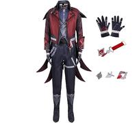 SOOYOOYOO Genshin Impact Cosplay Diluc Ragnvindr Costume Personaggi del Gioco Anime Abiti di Halloween Set Completo per Unisex