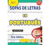 SOPA DE LETRAS EN PORTUGUÉS PARA ADULTOS - GENIAL! VOL.1 - DELTA CLASSICS