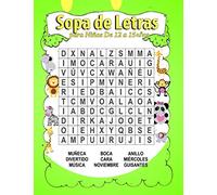 Sopa de Letras para Niños De 12 a 15 años: 12 -15 años Juegos para Aprender Vocabulario Basico
