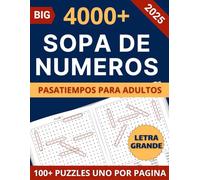 Sopa de Números para Adultos: Desafía tu Mente con Más de 4000 Números por Encontrar, Letra Grande, Perfecto para Personas Mayores, Un Puzzle rompecabezas por Página