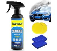 Sopami Car Coating Spray, Remove Car Glass Oil Film,Sopami Quickly Coat Car Wax Polish Spray,Waterless Wash Car Ceramic Coating (Spray*1)