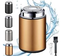 Sopami Mini Electric Shaver, Sopami Portable Mini Electric Shaver, Pocket Size Washable Electric Razor, USB Rechargeable Waterproof, for Car, Travel (Gold)