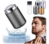 Sopami Mini Rasoio Elettrico Portatile Da Uomo - Tascabile, Ricaricabile USB, Impermeabile - Per Auto, Viaggi (Grigio)