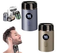 Sopami Mini Rasoio elettrico portatile, mini rasoio, Capsule Razor, Sopami Mini Shaver, USB lavabile da viaggio, per uomo e donna (oro + blu)