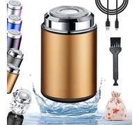Sopami Mini Shaver, Sopami Mini Electric Shaver, Mini Shaver, Portable Pocket Travel Shaver, USB Rechargeable Waterproof Shaver Electric Beard Trimmer for Car, Travel (Gold)