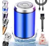 Sopami Mini Shaver, Sopami Mini Electric Shaver, Mini Shaver, Portable Pocket Travel Shaver, USB Rechargeable Waterproof Shaver Electric Beard Trimmer for Car, Travel (Blu)