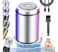 Sopami Mini Shaver, Sopami Mini Electric Shaver, Mini Shaver, Portable Pocket Travel Shaver, USB Rechargeable Waterproof Shaver Electric Beard Trimmer for Car, Travel (Argento)