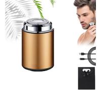 Sopami Mini Shaver, Sopami Mini Portable Electric Shaver, Wet Dry Mini Shaver Men, Usb Rechargeable Waterproof Shaver Electric Beard Trimmer For Home, Car, Trave, Office (Gold)