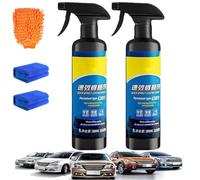 Sopami Quick Effect Coating Agent 3 in 1 High Protection Quick Car Coating Spray 500 ml Quick Effect Coating Agent, Hydrophic Trim Coating, Car Scratch Wax Polish Spray Waterless Wash (2 pezzi)