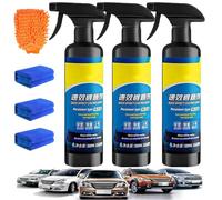 Sopami Quick Effect Coating Agent 3 in 1 High Protection Quick Car Coating Spray 500 ml Quick Effect Coating Agent, Hydrophic Trim Coating, Car Scratch Wax Polish Spray Waterless Wash (3 pezzi)
