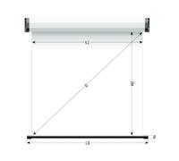 SOPAR telo proiezione motorizzato bianco 240x180 cm 4:3