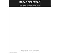SOPAS DE LETRAS LETRA GRANDE: 24 juegos temáticos · Grillas 15×15 · Fácil de leer