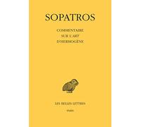 Sopatros. Commentaire Sur L'art D'hermogene: 548