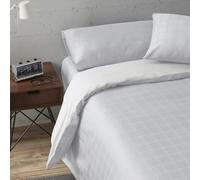 Sophia. Conjunto de funda nórdica y funda(s) de almohada de percal color blanco. Cama de 150 (2 alm) cm. 3 piezas
