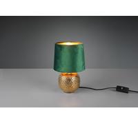 SOPHIA LAMPADA DA TAVOLO BASE CERAMICA ORO E PARALUME EFFETTO VELLUTO VERE H. 26CM 1 LUCE ATTACCO E 14