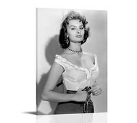 Sophia Loren - Poster su tela, decorazione per il soggiorno, la camera da letto, la pittura artistica da parete, moderna per la casa, il ragazzo, la camera da letto, le vacanze, 40 x 60 cm